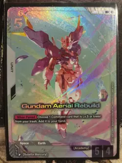 Gundam Aerial Rebuild LR+ GD01-067 Alt Art Foil Mint Gundam TCG Card Game - Image 2