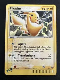 Pokemon TCG Pikachu Holo E-reader Black Star Promo Card #012 - Image 2