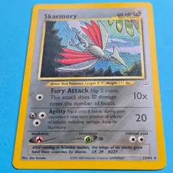 SKARMORY 23/64 Neo Revelation Rare Non-holo WOTC Pokemon Card Near Mint/MINT - Image 2