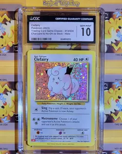Pokemon Clefairy 013/034 Holo CLC Trading Card Game Classic CGC 10 Gem Mint - Image 3