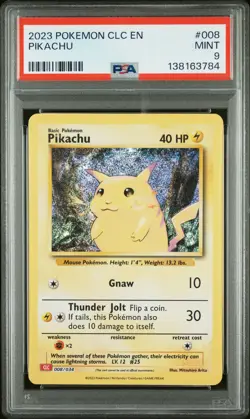 2023 POKEMON CLC TRADING CARD GAME CLASSIC #008 PIKACHU PSA 9 - Image 1