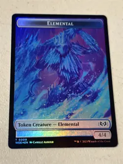 mtg foil token Elemental // Food, 0009/0012, Wilds of Eldraine, unplayed - Image 1
