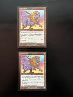 MtG Urza's Destiny 2 x Masticore - 9ae0 - see picts for condition - Image 1