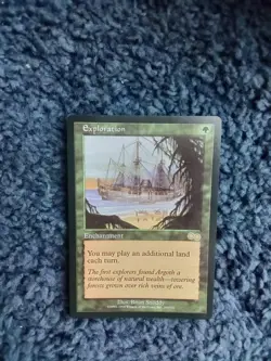 Vintage Exploration Urza's Saga Near Mint Rare MTG Magic the Gathering - Image 1