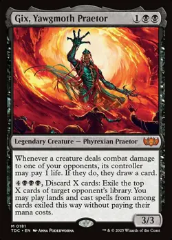 x1 Gix, Yawgmoth Praetor M MTG Commander: Tarkir: Dragonstorm M/NM, English - Image 1