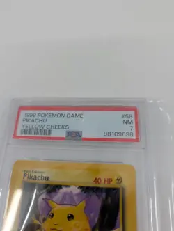 1999 Pokemon Game Pikachu Yellow Cheeks #58 PSA 7 NM - Image 3