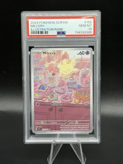 MILCERY #152 PSA 10 2024 Stellar Crown Illustration Rare Pokemon TCG English IR - Image 1