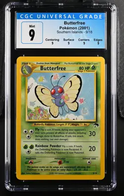 CGC 9 Pokemon TCG 2001 Southern Islands #9/18 Butterfree - Image 1