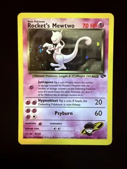 2000 Rocket's Mewtwo 14/132 Gym Challenge Holo Rare Vintage Pokemon TCG - Image 1
