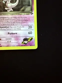2000 Rocket's Mewtwo 14/132 Gym Challenge Holo Rare Vintage Pokemon TCG - Image 5