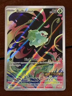 Pokemon Mega Evolution Bulbasaur 133/132 Illustrations Rare Holo Stamped - Image 1