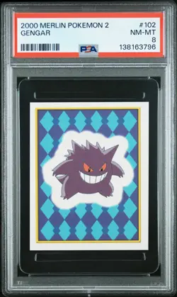 2000 MERLIN POKEMON 2 #102 GENGAR PSA 8 - Image 1