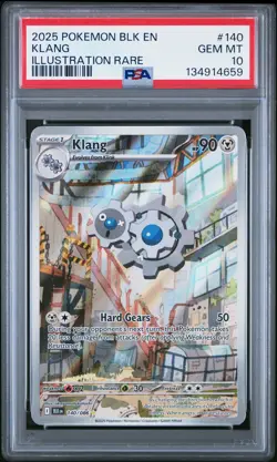 2025 POKEMON BLK EN-BLACK BOLT ILLUSTRATION RARE #140 KLANG PSA 10 - Image 1