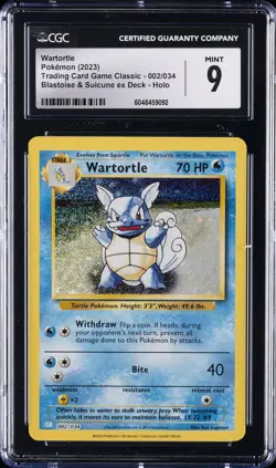 2009 POKEMON JPN BATTLE STARTER DECKS BLASTOISE STARTER DECK WARTORTLE CGC 9 - Image 1