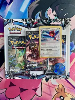 Pokemon TCG: Ultra Prism Blister 3 Booster Pack Porygon-Z New Factory Sealed - Image 1