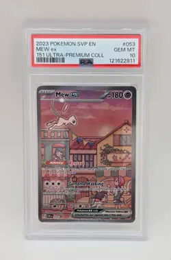 2023 POKEMON SVP EN-SV BLACK STAR PROMO 151 ULTRA-PREM COLL #053 MEW EX PSA 10 - Image 1