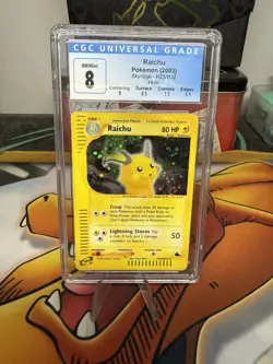 Pokemon Raichu Holo SWIRL Skyridge H25/H32 CGC 8 NM/Mint 2003 WOTC - Image 1