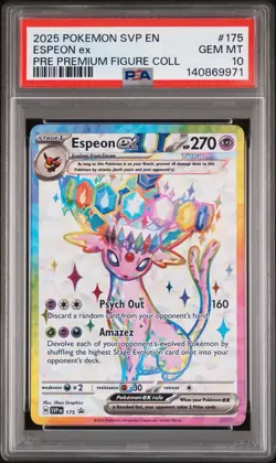 2025 POKEMON SVP EN SV: SCARLET & VIOLET PROMO #175 ESPEON EX HOLO PSA 10 - Image 1