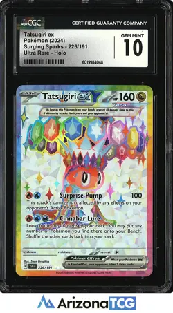 Pokemon 2024 Tatsugiri ex 226/191 Holo Ultra Rare Surging Sparks GEM MINT CGC 10 - Image 1