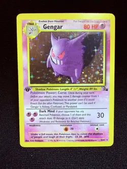 1999 Gengar 5/62 Fossil *1st EDITION* Holo Rare Vintage Pokemon TCG WoTC - Image 1