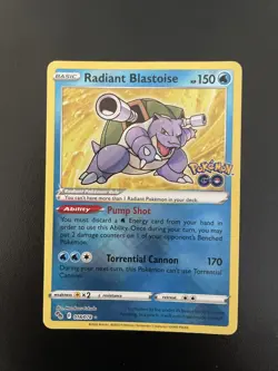 Radiant Blastoise 018/078 Pokemon GO 2022 NM - Image 1