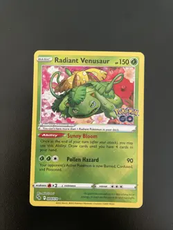 Radiant Venusaur Pokemon GO 2022 004/078 NM/LP - Image 1
