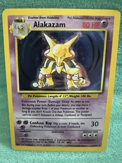 Pokemon TCG Alakazam Base Set 1/102 Holo 1999-2000 Wizards Base Set Copyright... - Image 2