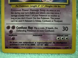 Pokemon TCG Alakazam Base Set 1/102 Holo 1999-2000 Wizards Base Set Copyright... - Image 5