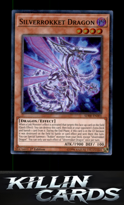 1st Edition Silverrokket Dragon SDRR-EN001 Super Rare Structure Deck: Rokket Rev - Image 1
