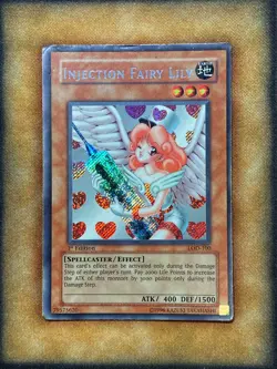 Yugioh Injection Fairy Lily LOD-100 Secret Rare 1st Edition MP - Image 1