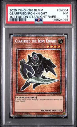 Gearfried The Iron Knight BLMM-EN004 1st Ed Starlight Rare Yugioh PSA 7 *035 - Image 1