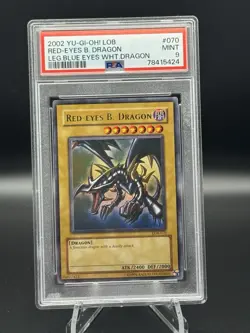 Red-Eyes Black Dragon 070 The Legend of Blue Eyes White Dragon Unlimited PSA 9 - Image 1