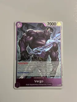 Vergo Rare (R) OP14-061 The Azure Sea's Seven English Foil - Image 1