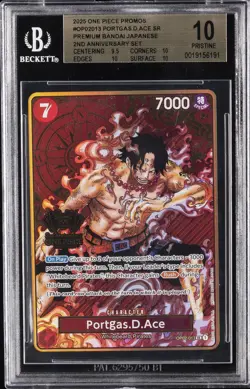 2025 ONE PIECE JAPANESE 2ND ANNIVERSARY SET OP02-013 PORTGAS D ACE BGS 10 - Image 1