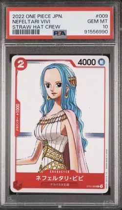 2022 One Piece Japanese NEFEL TARI VIVI Straw Hat Crew PSA 10 - Image 1