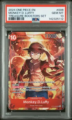 2024 ONE PIECE PROMOS TREASURE BOOSTERS SET #006 MONKEY D. LUFFY PSA 10 - Image 1
