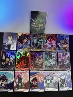 Solo Leveling Mapniverse Sung Jinwoo ULTIMATE CARD LOT HR UR SR NAME TAG 15 CARD - Image 1