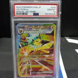 PSA 10 Jolteon ex SAR 209/187 Terastal Festival sv8a 2024 Pokemon Card Japanese - Image 1