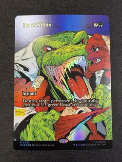 Beast Within 0033 Borderless FOIL Spider Man MTG Magic The Gathering Card NM - Image 1