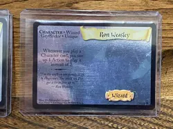 Harry Potter Holo Cards Lot (3) Ron Weasley Base #8 WOTC TCG 2001 Rookie Card RC - Image 3