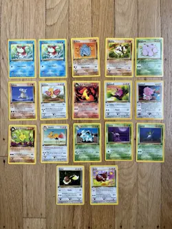 Pokemon 1st edition lot - 17 vintage cards Jungle Rocket Eevee Rapidash Mint - Image 1