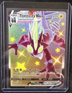 Pokemon TCG Toxtricity VMAX Shiny Holo Rare Card SV113/SV122 NM - Image 1