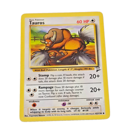 Pokemon TCG Tauros Base Set 2 62/130 WOTC 2000 Uncommon English Vintage Card - Image 1