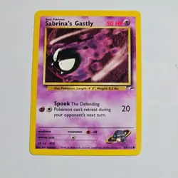 2000 Pokemon Gym Heroes Sabrina’s Gastly 93/132 WOTC Vintage Common Card Psychic - Image 1