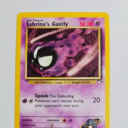 2000 Pokemon Gym Heroes Sabrina’s Gastly 93/132 WOTC Vintage Common Card Psychic - Image 2