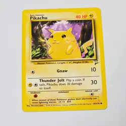 Pokemon Pikachu Base Set 2 87/130 WOTC 2000 Common TCG Card Mitsuhiro Arita - Image 1
