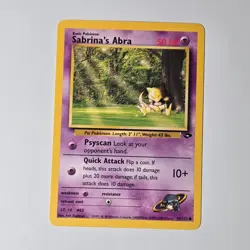 Sabrina's Abra 94/132 Gym Challenge Pokemon Card WOTC Common 2000 Unlimited - Image 1