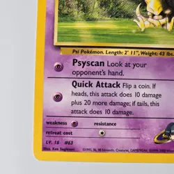 Sabrina's Abra 94/132 Gym Challenge Pokemon Card WOTC Common 2000 Unlimited - Image 5