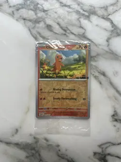 Charmander 004/165 Pokemon 151 EB Games Stamped Promo Pokemon Card Sealed - Image 1