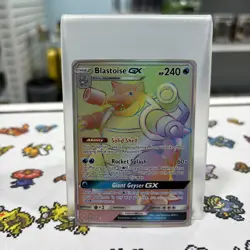 Pokemon TCG Blastoise GX Secret Rare Card 218/214 Unbroken Bonds - Image 1